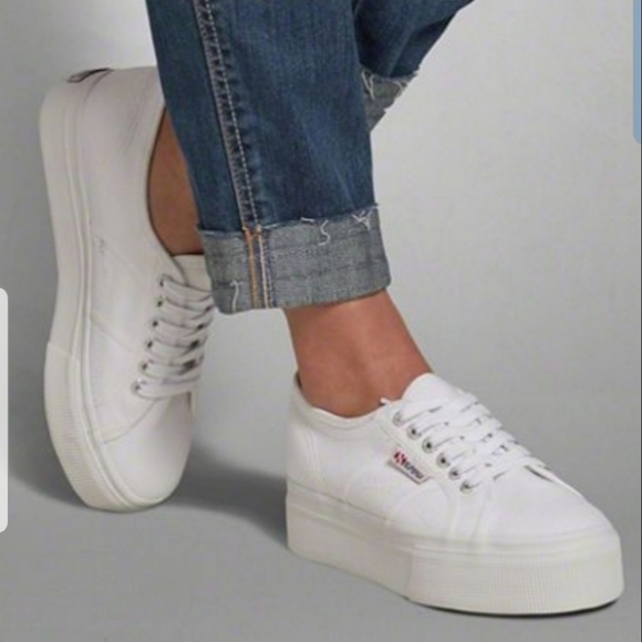 Superga NWT NIB 2790 platform shoes in white! - Picture 2 of 8